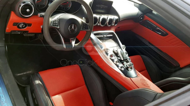 gris Mercedes Benz AMG GTS 2018 for rent in Dubai 3
